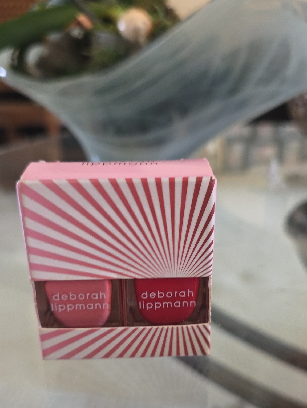 Deborah Lippmann Mini Nail Polish Duo — Pink & Red